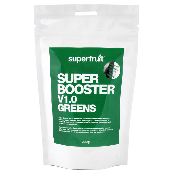 Super Booster V1 Greens pulver, 200g - Superfruit