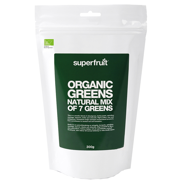 Organic Greens pulver, 300g ekologisk - Superfruit