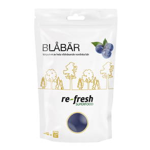 Blåbärspulver, 125g - Re-fresh Superfood