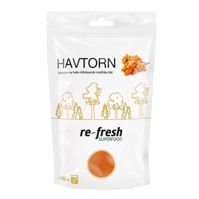 Havtornspulver, 125g - Re-fresh Superfood