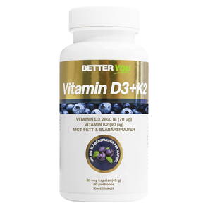 Vitamin D3 & K2, 60 kapsar - Better You