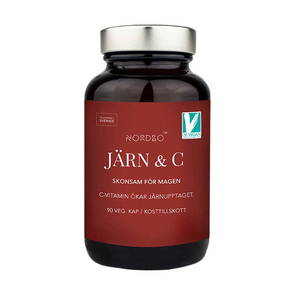 Järn & C-vitamin, 90 kapslar - Nordbo