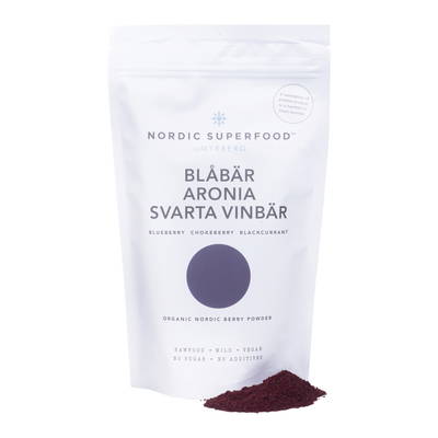 Blåbär Aronia Svarta vinbär, 80g - Nordic Superfood