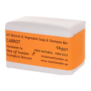 Soap & Shampoo Bar Carrot Doftfri, 110 g - Nea of Sweden