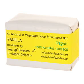 Soap & Shampoo Bar Vanilla, 110 g - Nea of Sweden