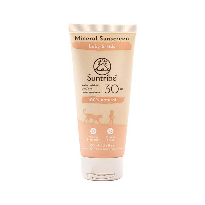 Mineral Baby & Kids Vanilla Sunscreen SPF 30, 100ml - Suntribe