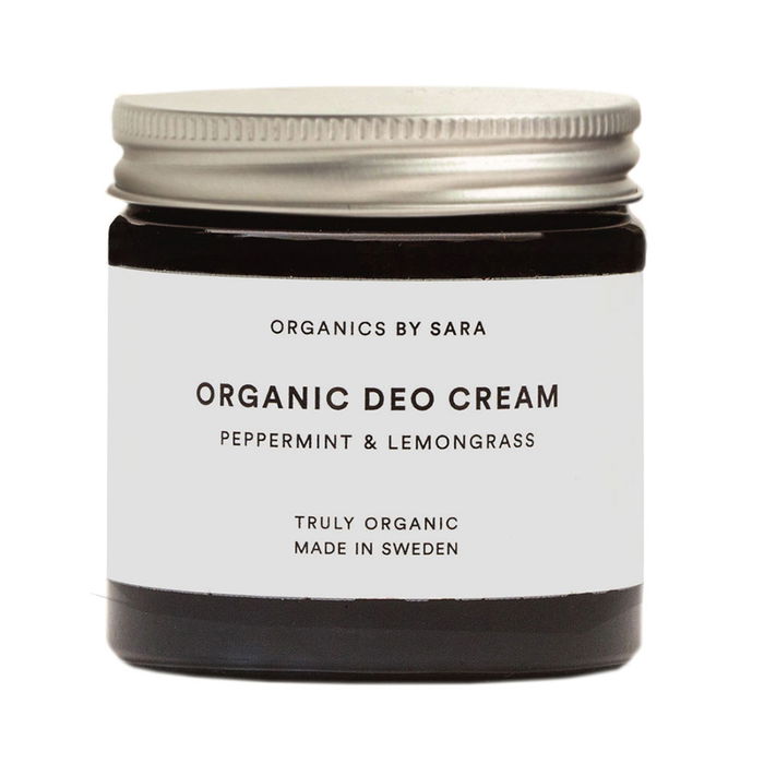 Organic Deo Cream Peppermint & Lemongrass, 60ml - Organics by Sara