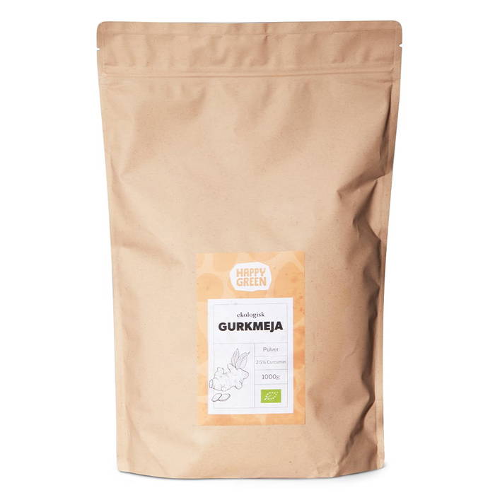 Ekologiskt Gurkmeja Pulver 2,5% Curcumin, 1kg - Happy Green