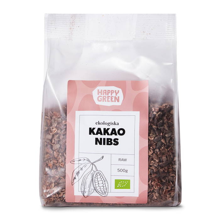 Kakaonibs RAW, 500g ekologisk - Glimja Happy Green