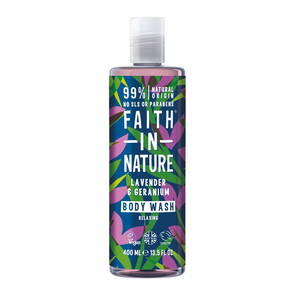 Duschtvål Lavendel & Geranium, 400 ml - Faith in Nature