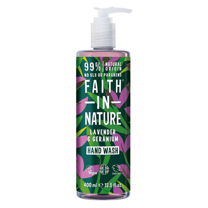 Handtvål Flytande Lavendel & Geranium, 400ml - Faith in Nature